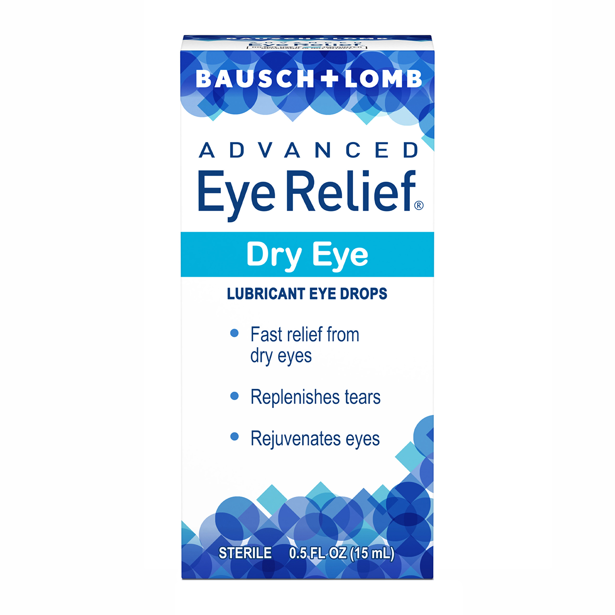 .5 ounce bottle of Bausch + Lomb  Advanced Eye Relief® Dry Eye Lubricant Eye Drops 