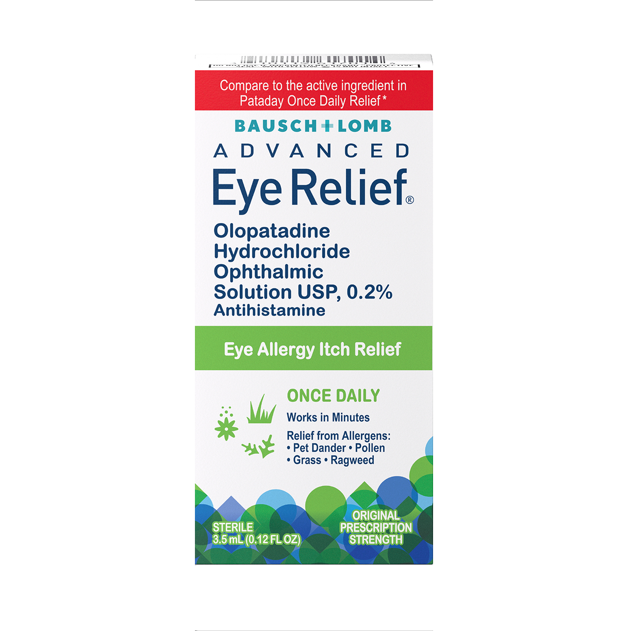 .12 fl oz bottle of Advanced Eye Relief® Olopatadine Hydrochloride Eye Drops