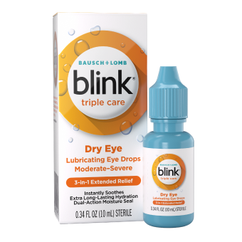 34 fl oz bottle of blink® triple care Lubricating Eye Drops