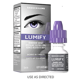 .25 ounce bottle of Bausch + Lomb LUMIFY® Redness Reliever Eye Drops 