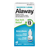 60-day supply of Bausch + Lomb Alaway® Antihistamine Eye Drops 