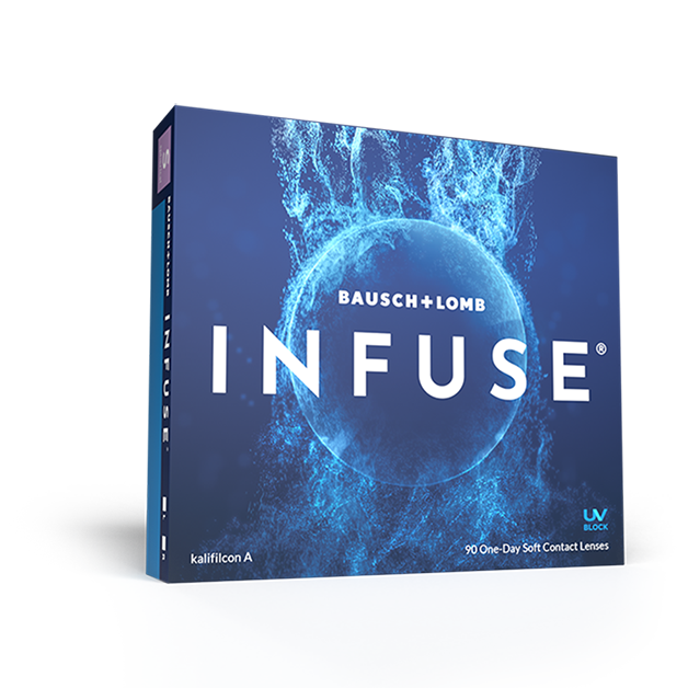 Box of 90 Bausch + Lomb INFUSE® One-Day Soft Contact Lenses