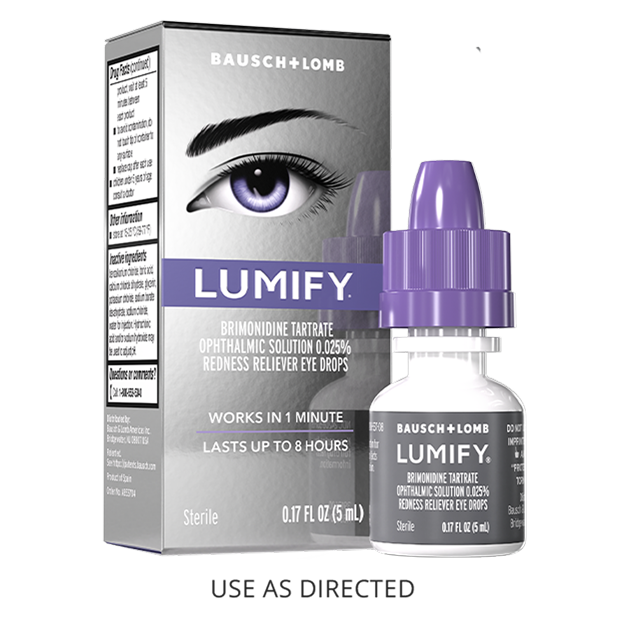 .25 ounce bottle of Bausch + Lomb LUMIFY® Redness Reliever Eye Drops 